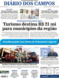Capa do jornal Diário dos Campos 15/08/2025