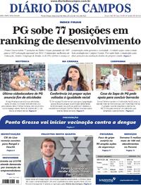 Capa do jornal Diário dos Campos 20/05/2025