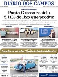 Capa do jornal Diário dos Campos 20/06/2025
