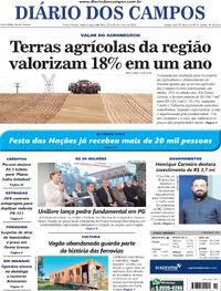 Capa do jornal Diário dos Campos 23/05/2025