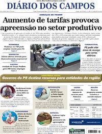 Capa do jornal Diário dos Campos 25/07/2025