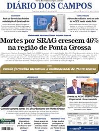 Capa do jornal Diário dos Campos 27/06/2025