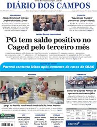 Capa do jornal Diário dos Campos 30/05/2025