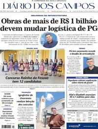 Capa do jornal Diário dos Campos 09/01/2026