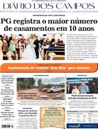 Capa do jornal Diário dos Campos 13/02/2026