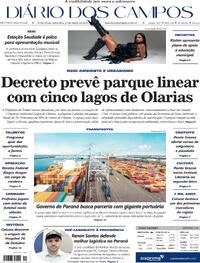 Capa do jornal Diário dos Campos 13/03/2026