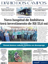 Capa do jornal Diário dos Campos 20/02/2026