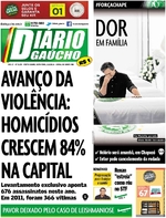 Capa do jornal Diário Gaúcho 02/12/2016