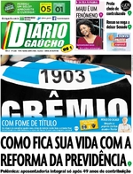 Capa do jornal Diário Gaúcho 07/12/2016