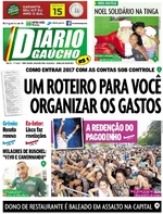 Capa do jornal Diário Gaúcho 19/12/2016