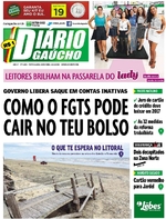 Capa do jornal Diário Gaúcho 23/12/2016