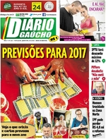 Capa do jornal Diário Gaúcho 29/12/2016