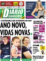 Capa do jornal Diário Gaúcho 31/12/2016