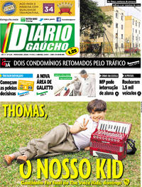 Capa do jornal Diário Gaúcho 01/04/2017