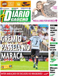 Capa do jornal Diário Gaúcho 01/06/2017
