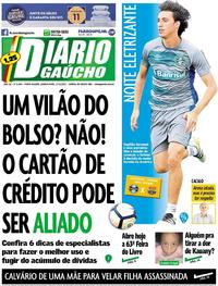 Capa do jornal Diário Gaúcho 01/11/2017