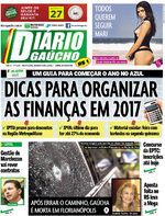 Capa do jornal Diário Gaúcho 02/01/2017