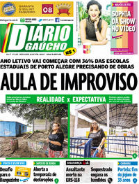 Capa do jornal Diário Gaúcho 02/03/2017