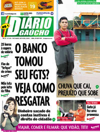 Capa do jornal Diário Gaúcho 02/06/2017