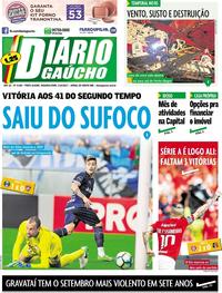 Capa do jornal Diário Gaúcho 02/10/2017