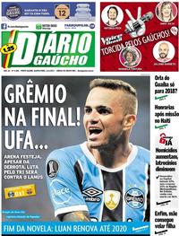 Capa do jornal Diário Gaúcho 02/11/2017