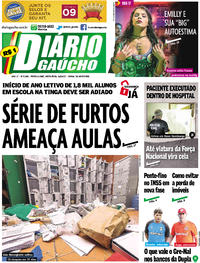 Capa do jornal Diário Gaúcho 03/03/2017