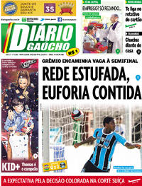 Capa do jornal Diário Gaúcho 03/04/2017