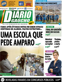 Capa do jornal Diário Gaúcho 03/05/2017