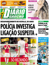 Capa do jornal Diário Gaúcho 03/07/2017