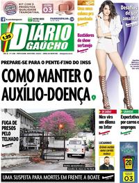 Capa do jornal Diário Gaúcho 04/08/2017