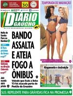Capa do jornal Diário Gaúcho 05/01/2017