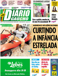 Capa do jornal Diário Gaúcho 05/08/2017