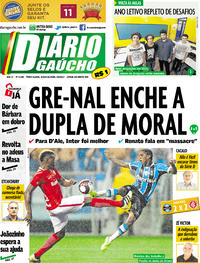 Capa do jornal Diário Gaúcho 06/03/2017