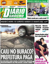 Capa do jornal Diário Gaúcho 06/07/2017