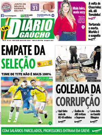 Capa do jornal Diário Gaúcho 06/09/2017
