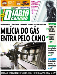 Capa do jornal Diário Gaúcho 07/07/2017