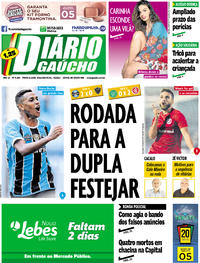 Capa do jornal Diário Gaúcho 07/08/2017