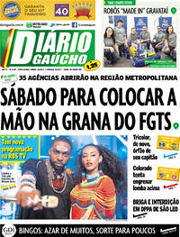 Capa do jornal Diário Gaúcho 08/04/2017