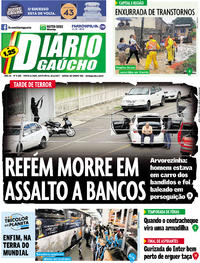 Capa do jornal Diário Gaúcho 08/12/2017
