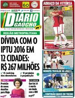 Capa do jornal Diário Gaúcho 09/02/2017