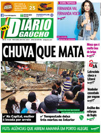 Capa do jornal Diário Gaúcho 09/06/2017