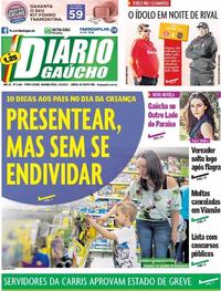 Capa do jornal Diário Gaúcho 09/10/2017