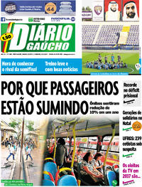 Capa do jornal Diário Gaúcho 09/12/2017