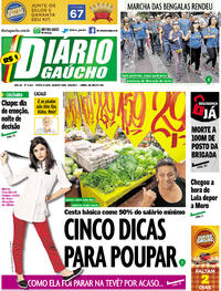 Capa do jornal Diário Gaúcho 10/05/2017