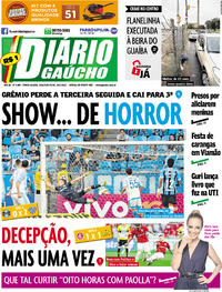 Capa do jornal Diário Gaúcho 10/07/2017