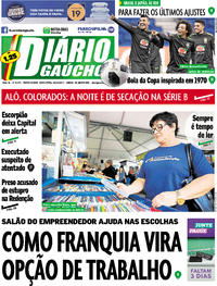 Capa do jornal Diário Gaúcho 10/11/2017