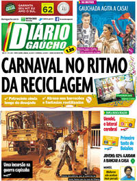 Capa do jornal Diário Gaúcho 11/02/2017