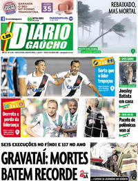 Capa do jornal Diário Gaúcho 11/09/2017