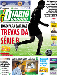 Capa do jornal Diário Gaúcho 11/11/2017