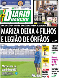 Capa do jornal Diário Gaúcho 11/12/2017